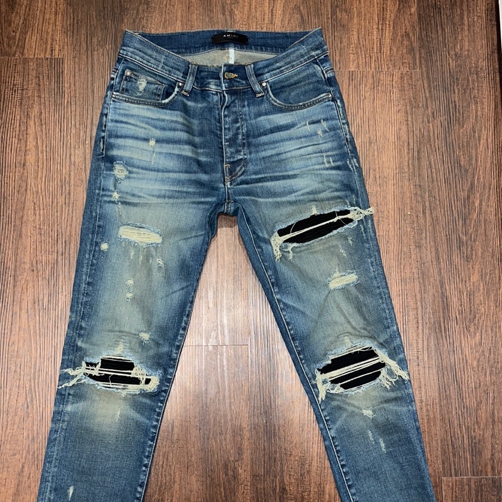 AMIRI mx1 distressed leather patch